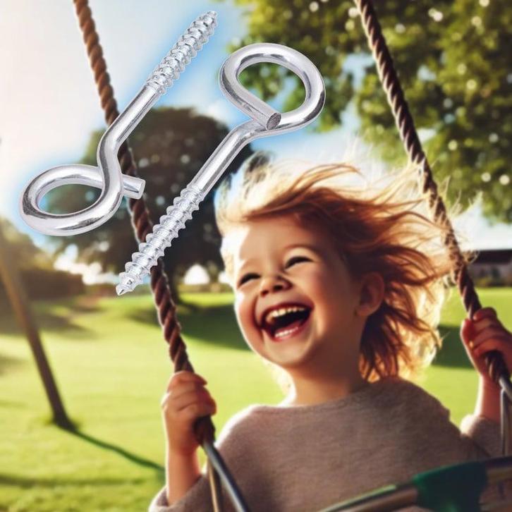 Schommelhaakset met krul 10x125mm 2 dlg, Tuin en Terras, Overige Tuin en Terras, Verzenden