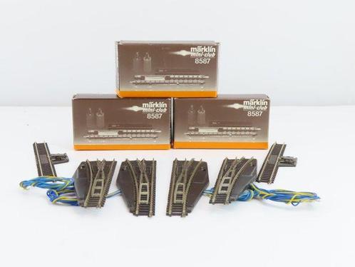 Märklin Z - o.a. 8587/8561 - Rails - Lot de rails de 9, Hobby en Vrije tijd, Modeltreinen | H0