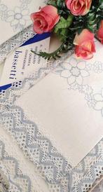 Bassetti nuovo mai usato ricami rifiniture a mano uncinetto