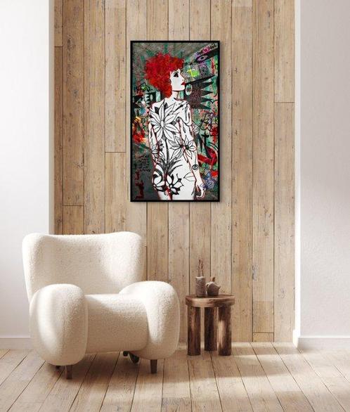 Carlotta Baldazzi - (serie Red) Volando sotto la città., Antiek en Kunst, Kunst | Schilderijen | Modern