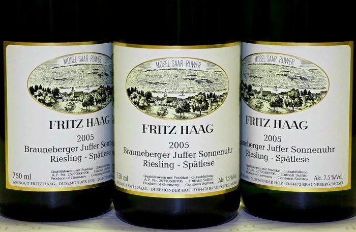 2005 Fritz Haag, Brauneberger Juffer Sonnenuhr - Moezel, Verzamelen, Wijnen