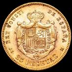 Spanje. Alfonso XII. 25 Pesetas 1878. DE-M