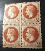 Frankrijk 1862 - Zeer mooie blok van nr. 26A nieuw * - Yvert, Gestempeld