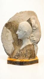 Cristoforo Vicari (1846-1913) - Relief, Dante e Beatrice •, Antiek en Kunst