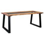 vidaXL Eettafel 180x90x75 cm massief acaciahout en glas, Huis en Inrichting, Verzenden, Nieuw