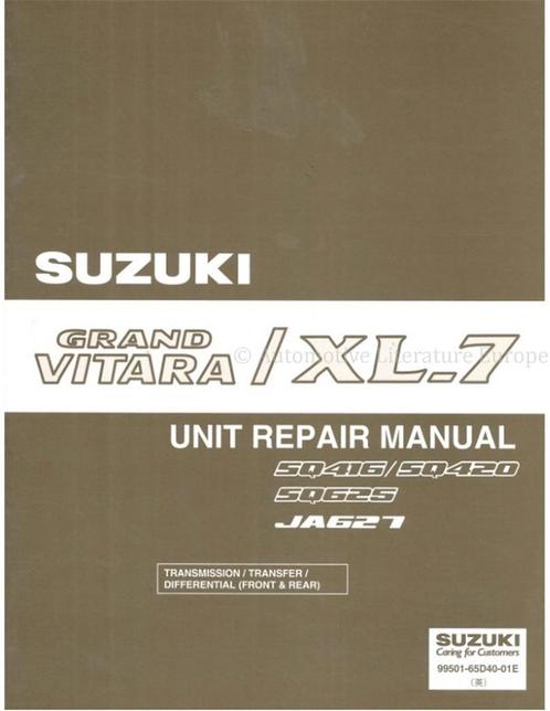 2002 SUZUKI GRAND VITARA | XL-7 TRANSMISSIE | OVERBRENGING, Auto diversen, Handleidingen en Instructieboekjes