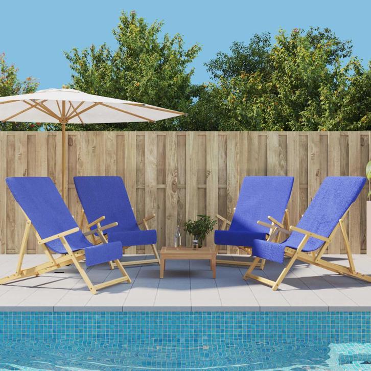 vidaXL Strandhanddoeken 4 st 400 g/m² 60x135 cm stof, Huis en Inrichting, Badkamer | Badtextiel en Accessoires, Nieuw, Verzenden