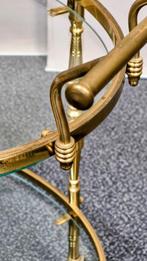 Serveerwagen - Messing, Glas - Groot en massief