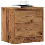 vidaXL Nachtkastje 40x30x40 cm bewerkt hout oud houtkleurig, Huis en Inrichting, Slaapkamer | Nachtkastjes, Verzenden, Nieuw