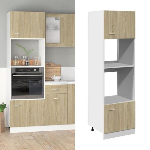 vidaXL Magnetronkast Lyon 60x57x207 cm bewerkt hout sonoma, Huis en Inrichting, Kasten | Overige, Nieuw, Verzenden