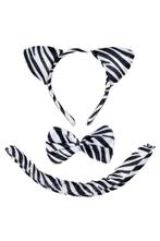 Zebra Tijger Haarband Oren Strik Staart Diadeem Set Zwart Wi, Kleding | Dames, Ophalen of Verzenden, Nieuw
