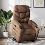 vidaXL Fauteuil inclinable Marron Tissu, Verzenden