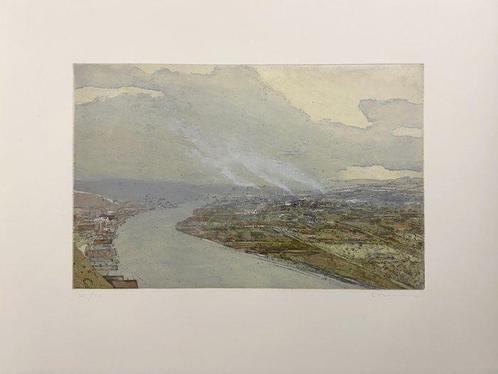 Gottfried Salzmann (1943) - Blick auf Rouen an der Seine -, Antiek en Kunst, Antiek | Overige Antiek