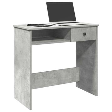 vidaXL Bureau 80x40x75 cm bewerkt hout betongrijs, Verzenden