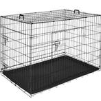 tectake Hondenkooi-roosterbox Luna, opvouwbaar, met 2 deuren, Dieren en Toebehoren, Verzenden, Nieuw