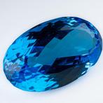 Blauw Topaas - 37.98 ct - International Gemological, Nieuw