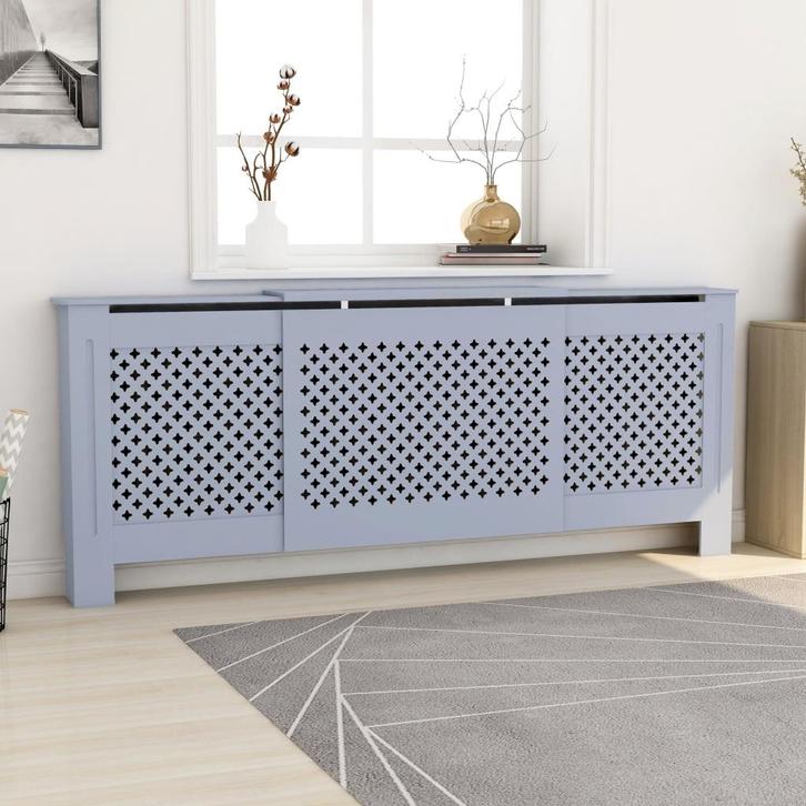 vidaXL Radiatorombouw 205 cm MDF grijs, Doe-het-zelf en Bouw, Verwarming en Radiatoren, Nieuw, Verzenden