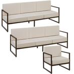 tectake Tuin-loungeset Comosa voor 7 personen, XXL kussens -, Tuin en Terras, Verzenden, Nieuw