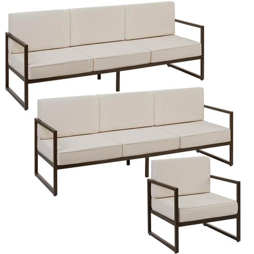 tectake Tuin-loungeset Comosa voor 7 personen, XXL kussens -, Tuin en Terras, Tuinsets en Loungesets, Verzenden