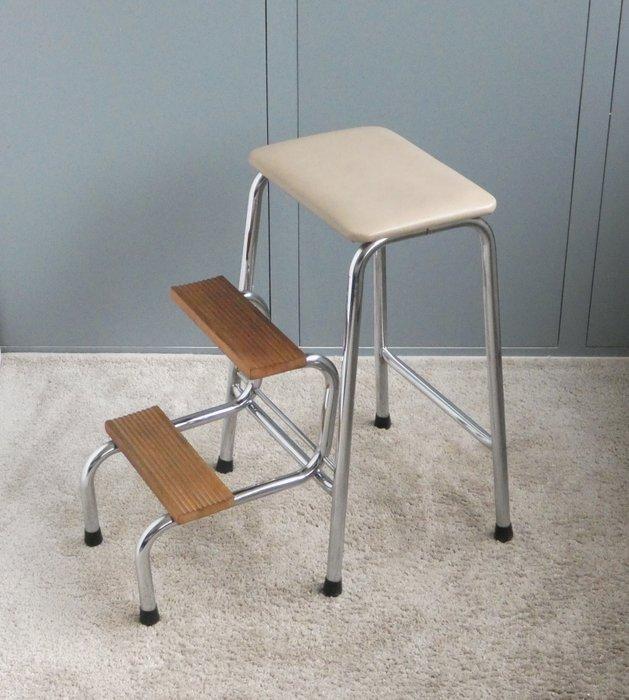 Brabantia - Trapje - Huishoudtrap, kruk - Metaal, Hout,, Antiek en Kunst, Kunst | Designobjecten