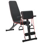 vidaXL Gewichtbank Zwart 132 x 54 x 100 cm Staal, Sport en Fitness, Fitnessmaterialen, Verzenden, Nieuw