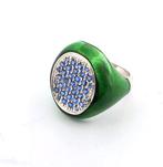 Zonder Minimumprijs - Ring Zilver Saffier, Nieuw
