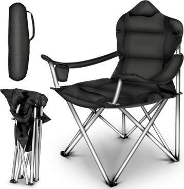 Campingstoel - Visstoel - Vouwstoel - Kampeerstoel - Zwart - beschikbaar voor biedingen