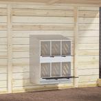 vidaXL Kippennestkast met 6 vakken gegalvaniseerd metaal, Dieren en Toebehoren, Knaagdieren en Konijnen | Hokken en Kooien, Verzenden