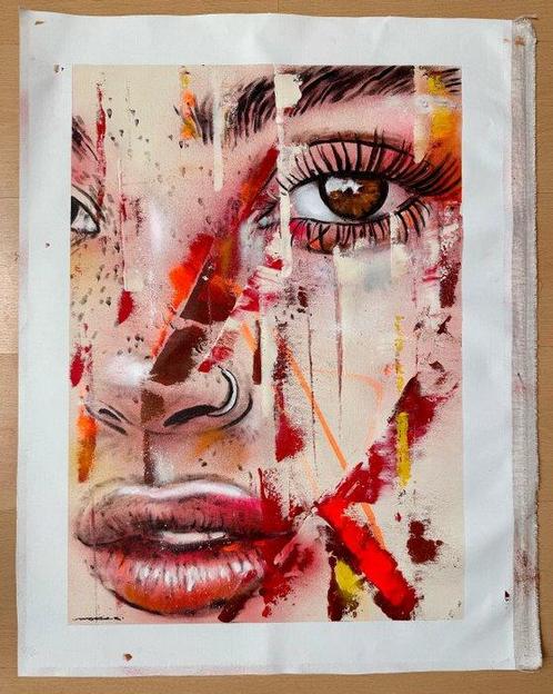 MrKas (1980) - “Fearless Beauty”, Antiek en Kunst, Kunst | Schilderijen | Modern