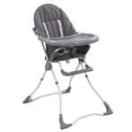vidaXL Kinderstoel hoog grijs en wit, Kinderen en Baby's, Kinderstoelen, Verzenden, Nieuw