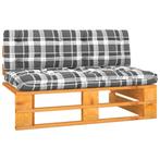 vidaXL Tuinmiddenbank pallet honingbruin geïmpregneerd, Tuin en Terras, Verzenden, Nieuw