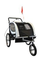 Fietskar kind - buggy - 2-zits - schokbreker - zwart wit, Fietsen en Brommers, Nieuw, Ophalen of Verzenden, Kinderkar, 40 tot 60 kg