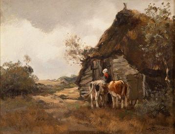 Willem George Frederik Jansen (1871-1949) - Boerin met haar, Antiek en Kunst