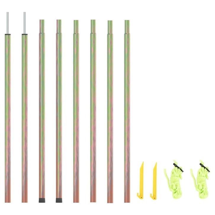 vidaXL Zonneschermpalen 2 st 250 cm gegalvaniseerd staal, Caravanes & Camping, Accessoires de tente, Envoi