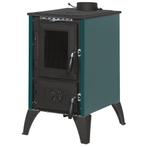 Houtkachel met verwarmingsplaat - 10kW - gietijzer - groen, Ophalen of Verzenden, Nieuw