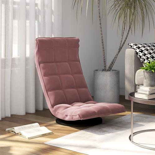 vidaXL Vloerstoel draaibaar fluweel roze, Huis en Inrichting, Stoelen, Nieuw, Verzenden