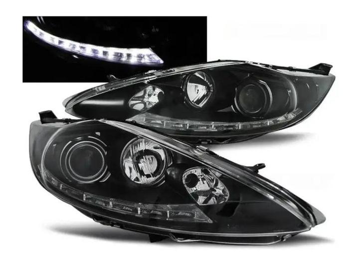 LEDtube koplampen Black geschikt voor Ford Fiesta MK7, Auto-onderdelen, Verlichting, Nieuw, Universele onderdelen, Verzenden