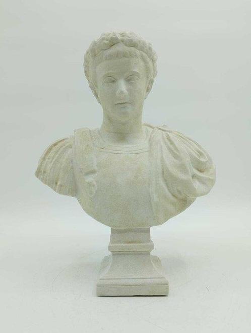 sculptuur, Busto di Tiberio - 35 cm - marmerstof, Antiek en Kunst, Curiosa en Brocante