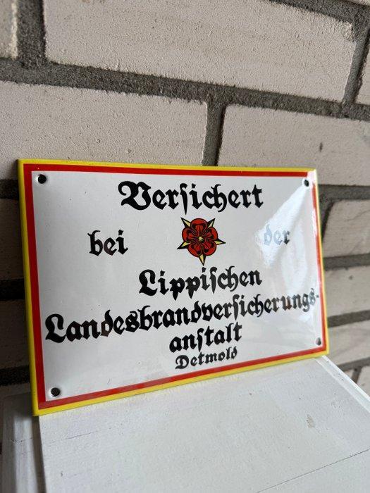 Emaille reclamebord - Emaille bord - Karaktervol Duits, Antiek en Kunst, Antiek | Wandborden en Tegels