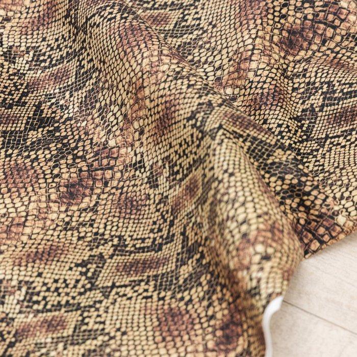 AA160 - Zeldzaam Animalier-Fluweel - “Python Chic” -, Antiek en Kunst, Antiek | Tapijten, Tafelkleden en Textiel