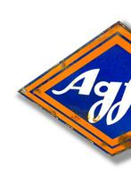 Emaille plaat - Emaille plaat Agfa - Emaille, Antiek en Kunst