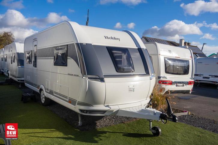 HOBBY Excellent Edition 540 UL, Caravans en Kamperen, Caravans, 1250 - 1500 kg, Gascomfoor, Hordeur, Kachel, Koelkast, Ringverwarming