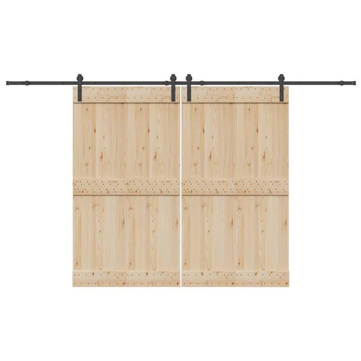 vidaXL Doos met onderdelen voor schuifdeur 366 cm staal, Doe-het-zelf en Bouw, Hang- en Sluitwerk, Nieuw, Verzenden