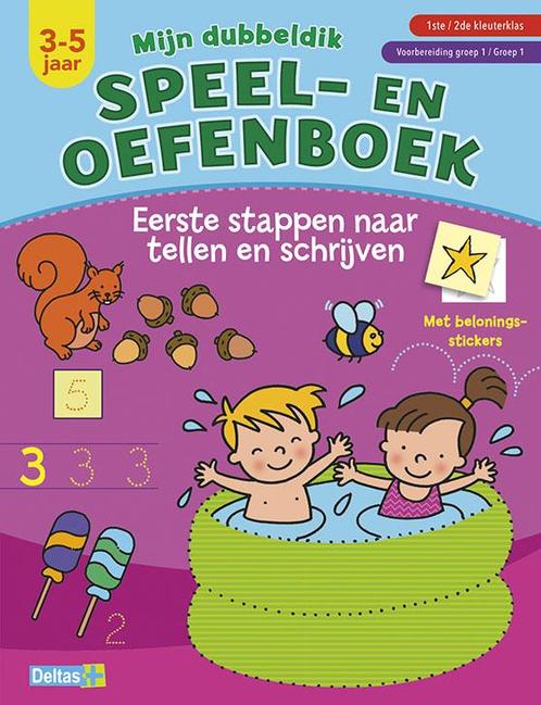 Mijn dubbeldik speel- en oefenboek (3-5 j.) - Tellen en, Boeken, Kinderboeken | Baby's en Peuters, Zo goed als nieuw, Verzenden