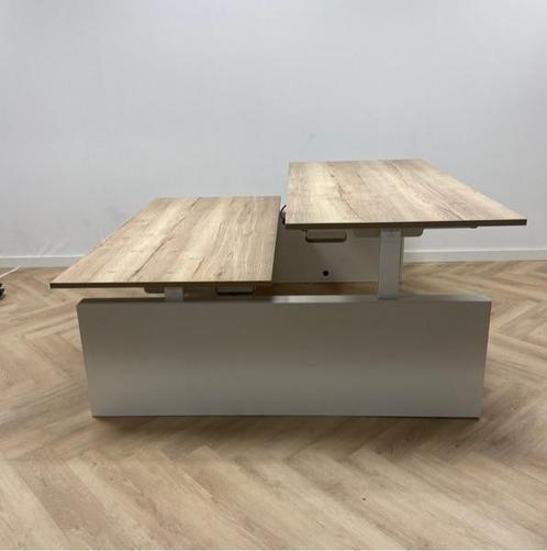 Tweedehands Refurbished VEPA elektrisch duo bureau 180x90, Huis en Inrichting, Bureaus, Stabureau, Gebruikt, Elektrisch
