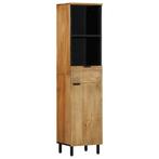 vidaXL Badkamerkast 38x33x160 cm massief mango bruin, Verzenden, Nieuw