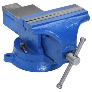 vidaXL Bankschroef 125 mm gietijzer blauw, Verzenden