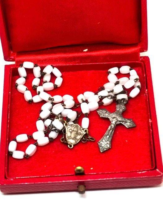 Rozenkrans - Rozenkrans van Paus Pius XII, wit en, Antiek en Kunst, Antiek | Boeken en Manuscripten