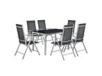 Veiling - Aluminium tuinset - Milano - 7-delig - Zilver / gr, Tuin en Terras, Gebruikt