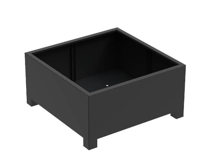 Aluminium plantenbak 120x120x60cm - Met poten, Tuin en Terras, Bloembakken en Plantenbakken, Nieuw, Metaal, Tuin, Vierkant